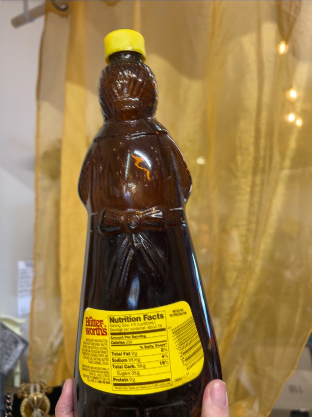 Vintage Original Syrup - Yellow Bottle glass bottle - Picture 4 of 5